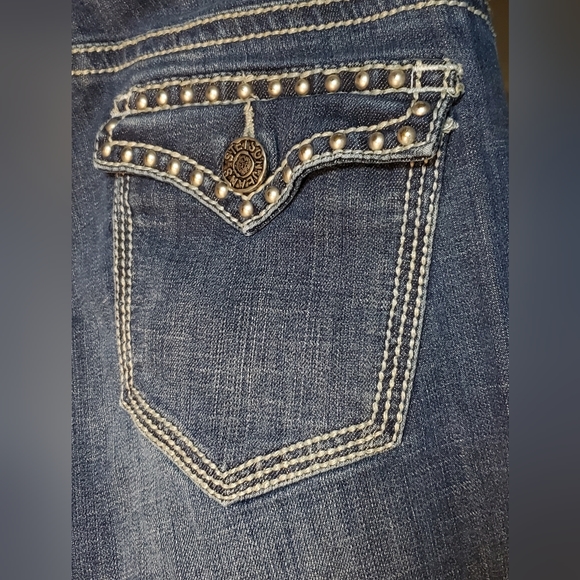 Stetson ladies jeans sz. 10 rodeo western boot cut, 30" Inseam - Picture 4 of 6